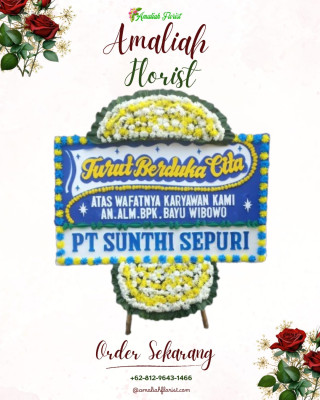 Papan Bunga Duka di Poom